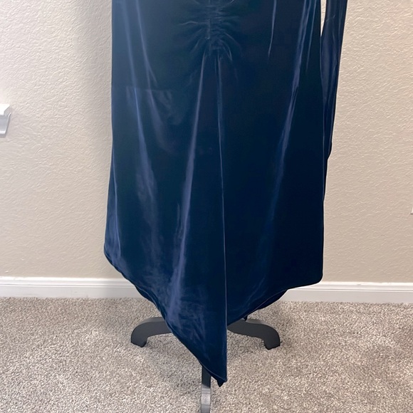 Jet Lag Vintage Great Gaspy Flapper Midnight Blue Dress with Attached Scarf - Picture 7 of 11